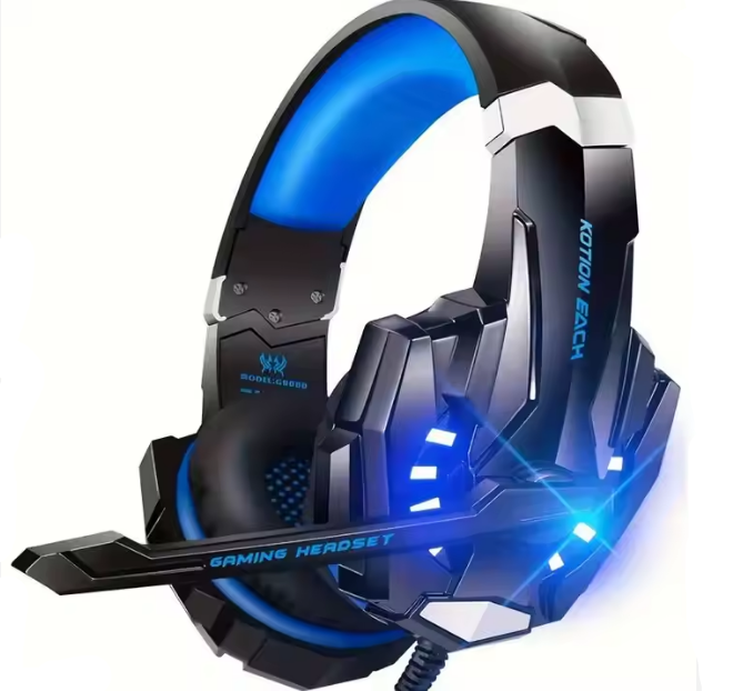 Casque de Jeu Filaire avec LED & Basses Puissantes